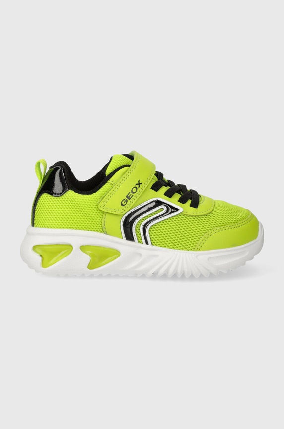 Dětské sneakers boty Geox ASSISTER imitace kůže zelená J45DZC.014CE.24.27