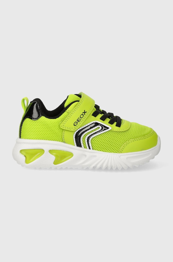Dětské sneakers boty Geox ASSISTER imitace kůže zelená J45DZC.014CE.24.27