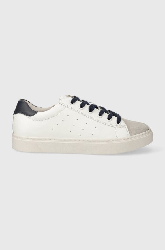 Geox sneakersy skórzane dziecięce NASHIK skóra zamszowa biały J45ECA.08522.36.39