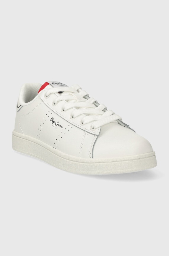 Pepe Jeans teniși din piele copii PLAYER BASIC B PBS00001 alb SS24
