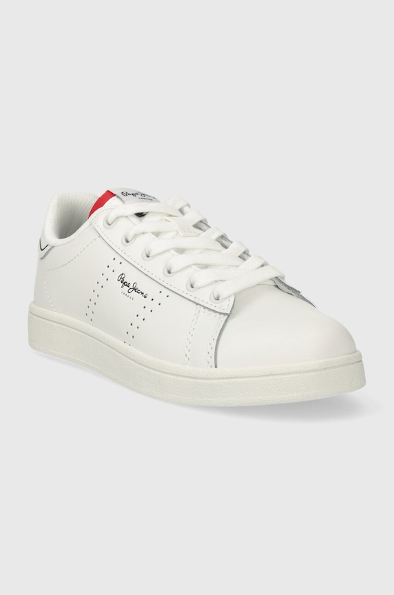 Pepe Jeans teniși din piele copii PLAYER BASIC B PBS00001 alb SS24