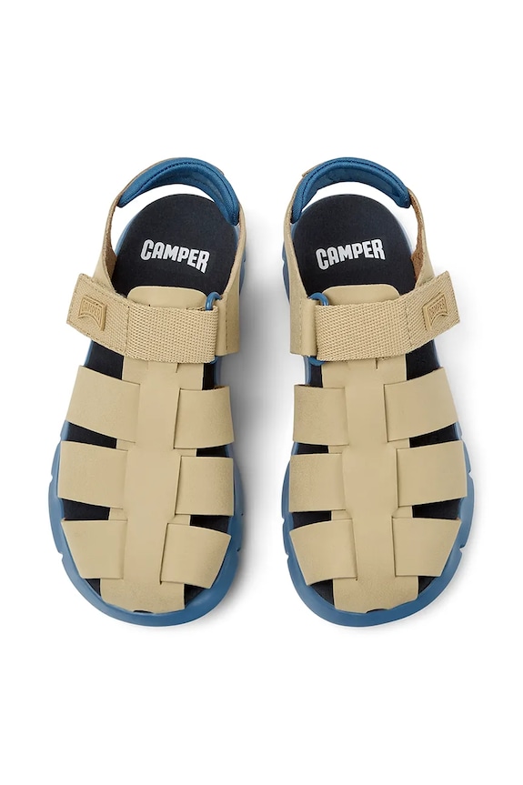 Παιδικά δερμάτινα σανδάλια Camper μπεζ K800242.25.34