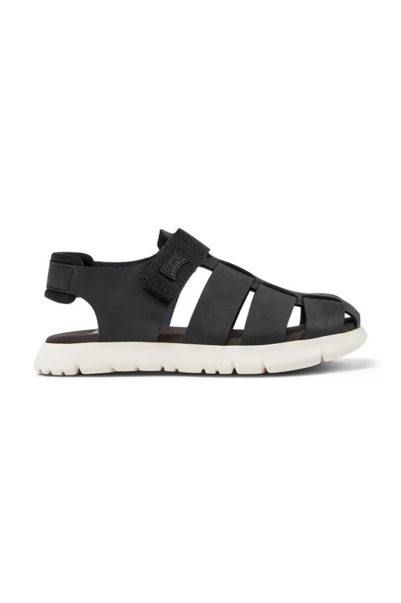 Παιδικά δερμάτινα σανδάλια Camper μαύρο K800242.35.38