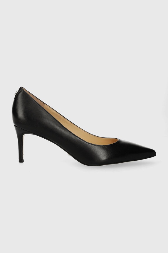 Kožené lodičky Guess BRAVO4 přírodní kůže černá FLPBV4.LEA08.BLACK