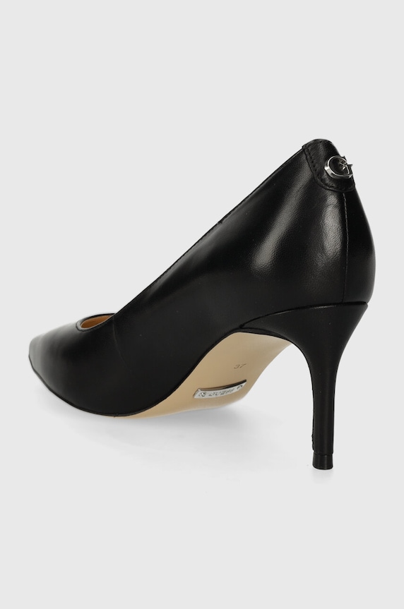 Boty Kožené lodičky Guess BRAVO4 FLPBV4.LEA08.BLACK černá