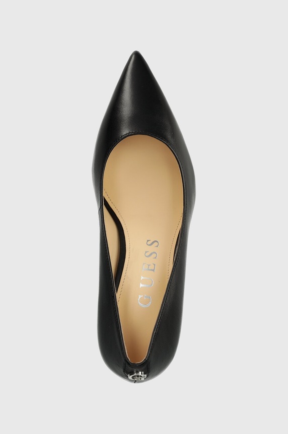 Kožené lodičky Guess BRAVO4 černá FLPBV4.LEA08.BLACK