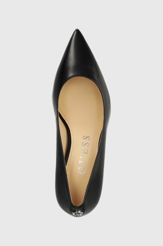 Kožené lodičky Guess BRAVO4 černá FLPBV4.LEA08.BLACK