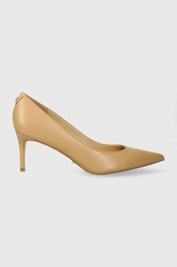 Guess szpilki skórzane BRAVO4 5-8 cm beżowy FLPBV4.LEA08.SAND