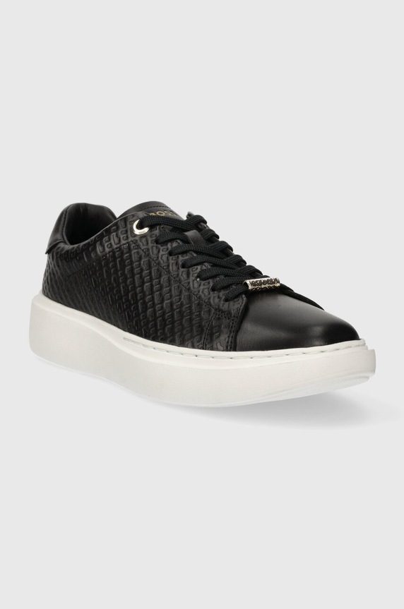BOSS sneakersy skórzane Amber 50513433.001 czarny SS24