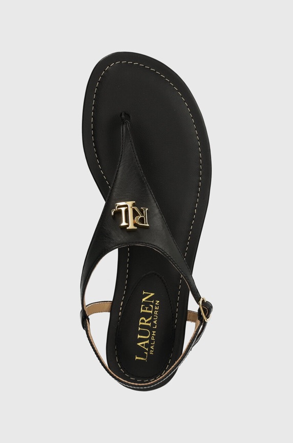 Kožne sandale Lauren Ralph Lauren Ellington crna 802940593001.001