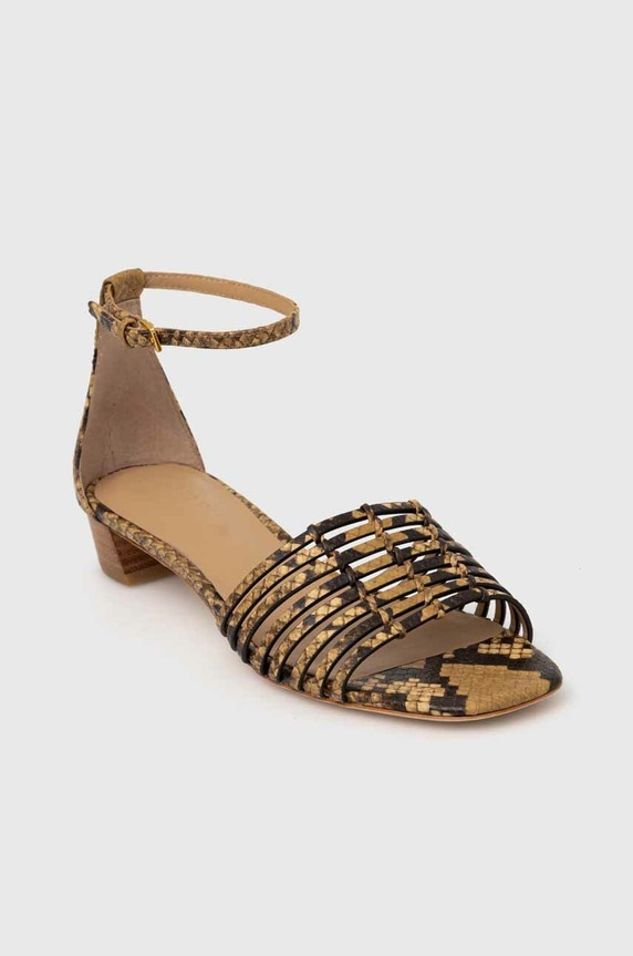 Kožené sandály Lauren Ralph Lauren Fionna 802925249001.200 béžová SS24
