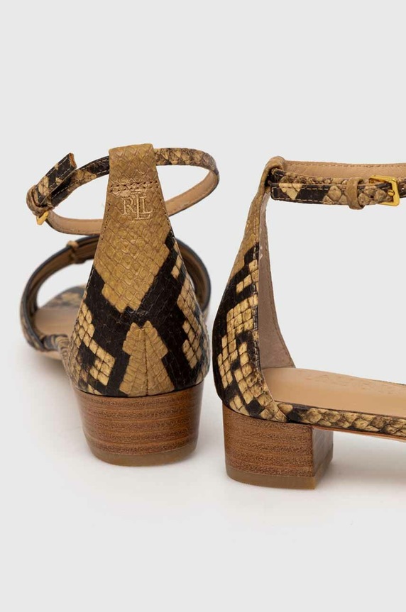 Boty Kožené sandály Lauren Ralph Lauren Fionna 802925249001.200 béžová