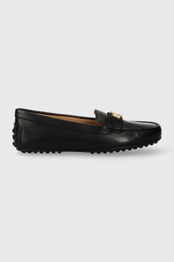 Kožené mokasíny Lauren Ralph Lauren Barnsbury přírodní kůže černá 802925635001.001