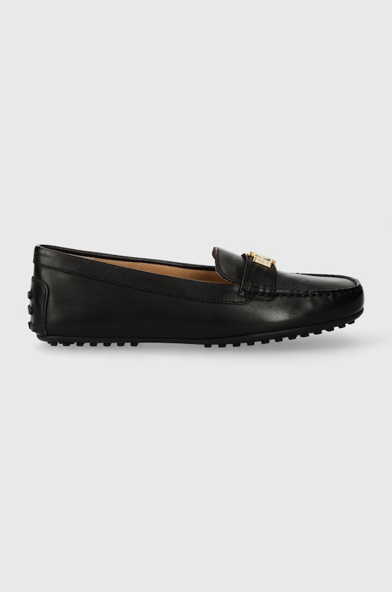 Kožené mokasíny Lauren Ralph Lauren Barnsbury přírodní kůže černá 802925635001.001