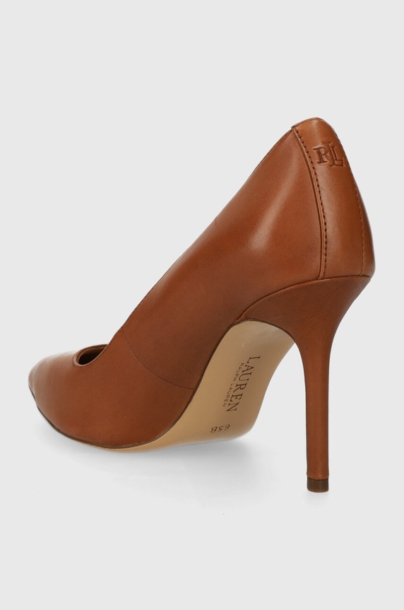 Παπούτσια Δερμάτινες γόβες Lauren Ralph Lauren Lindella II Lindella II 802940580002.270 καφέ