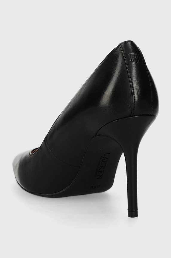 Obuwie Lauren Ralph Lauren szpilki skórzane Lindella II 802940580001.001 czarny