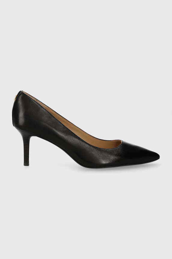 Lauren Ralph Lauren szpilki skórzane Lanette 5-8 cm czarny 802940602001.001