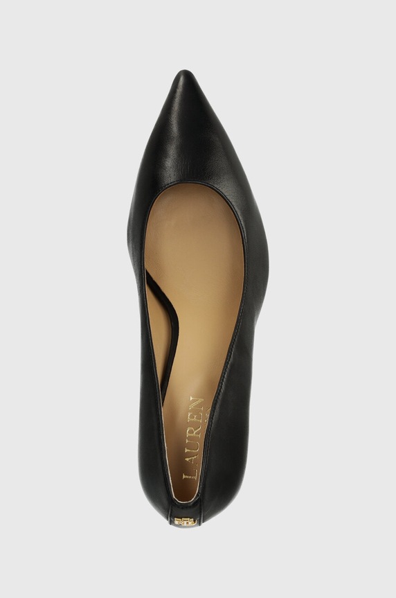 Lauren Ralph Lauren szpilki skórzane Lanette czarny 802940602001.001