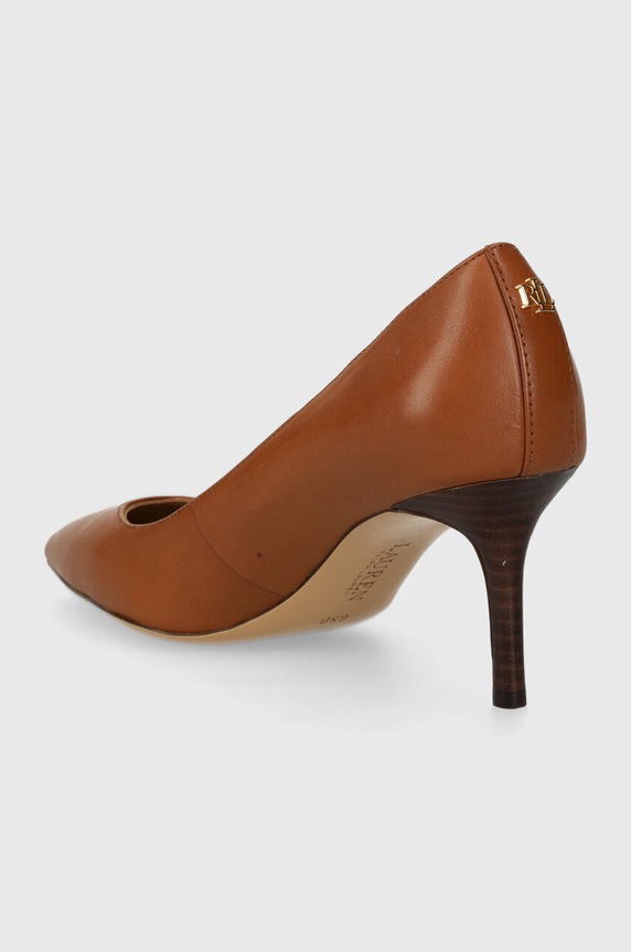 Obuwie Lauren Ralph Lauren szpilki skórzane Lanette 802940602002.270 brązowy