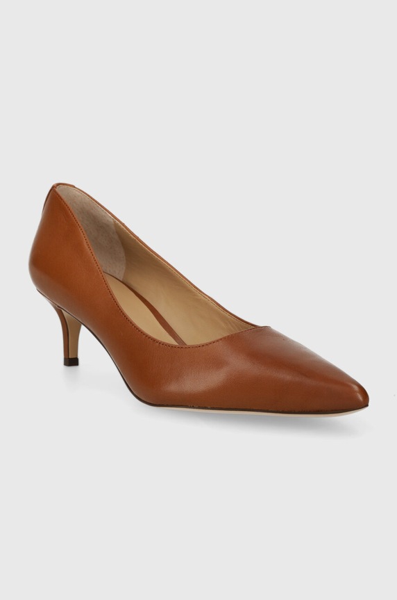 Δερμάτινες γόβες Lauren Ralph Lauren Adrienne Adrienne 802940572002.270 καφέ AW25