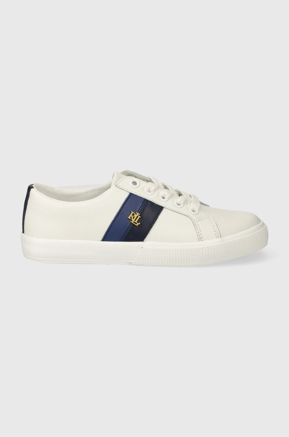 Lauren Ralph Lauren tenisówki skórzane Janson II płaska biały 802925365002.100