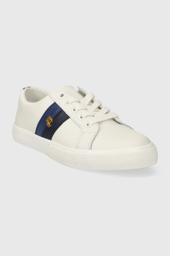 Lauren Ralph Lauren tenisówki skórzane Janson II 802925365002.100 biały SS24
