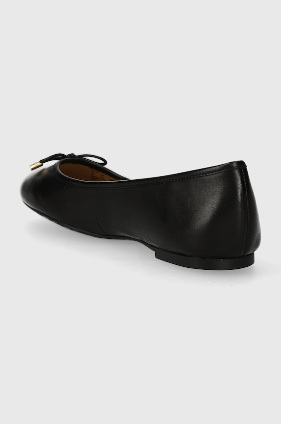 Cipők Lauren Ralph bőr balerina cipő Jayna 802940603001.001 fekete