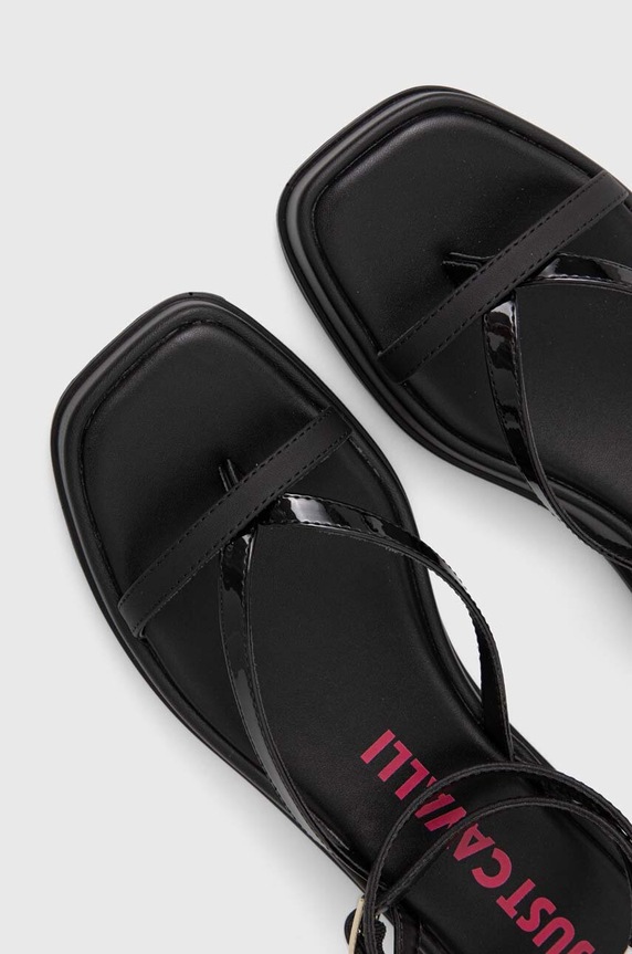 Just Cavalli bőr szandál fekete 76RA3S75ZPA33899