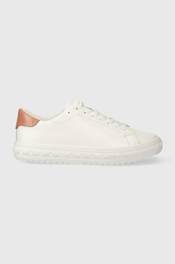 MICHAEL Michael Kors sneakersy skórzane Grove płaska biały 43R4GVFS1L.689