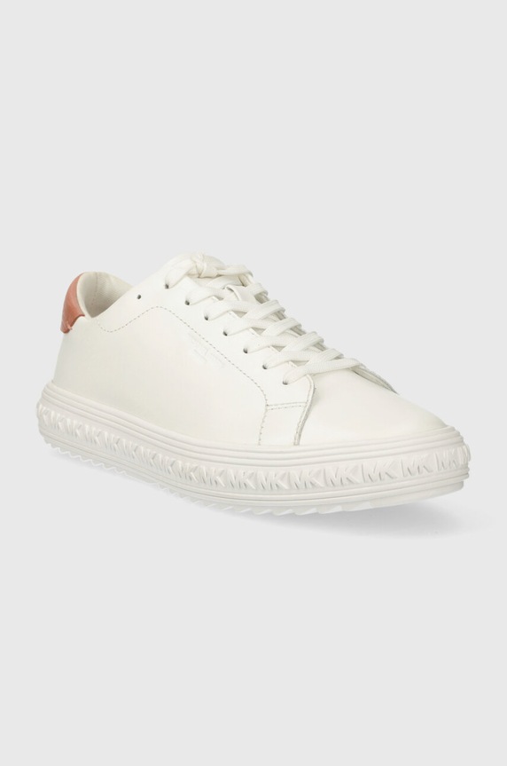 MICHAEL Michael Kors sneakersy skórzane Grove 43R4GVFS1L.689 biały SS24