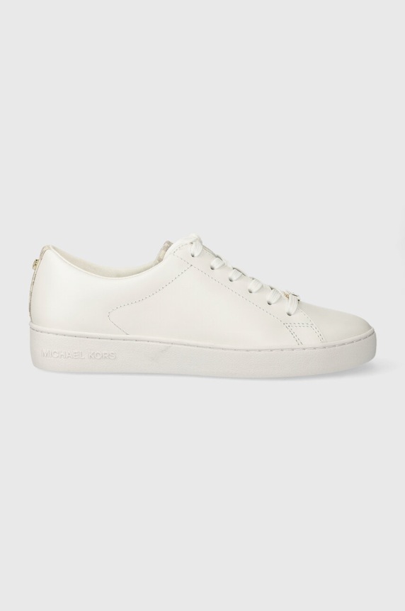 MICHAEL Michael Kors sneakersy skórzane Keaton płaska biały 43R4KTFS2L.150