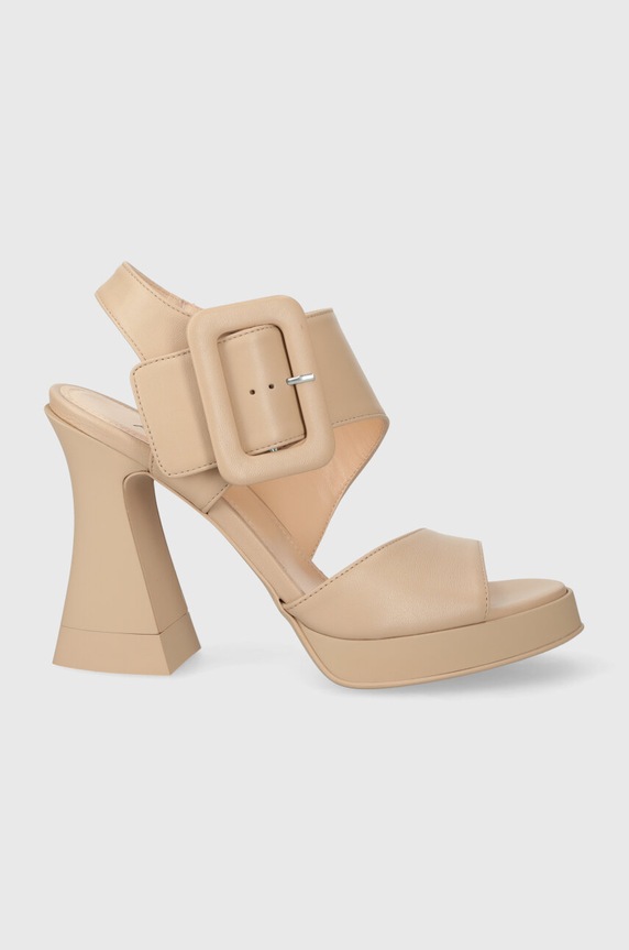 AGL sandale de piele JANIS gros bej D669028PGKA076G140