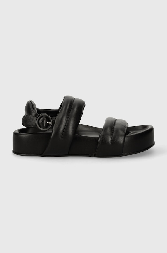 AGL sandale de piele JANE D685004PGSOFTY0000 negru SS24