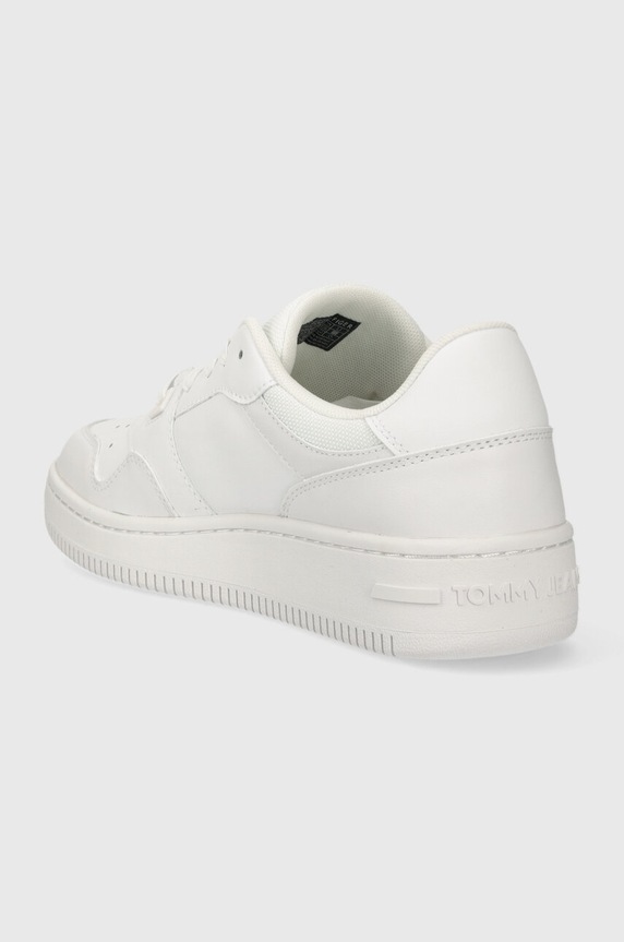 Obuwie Tommy Jeans sneakersy skórzane TJW RETRO BASKET ESS EN0EN02505 biały