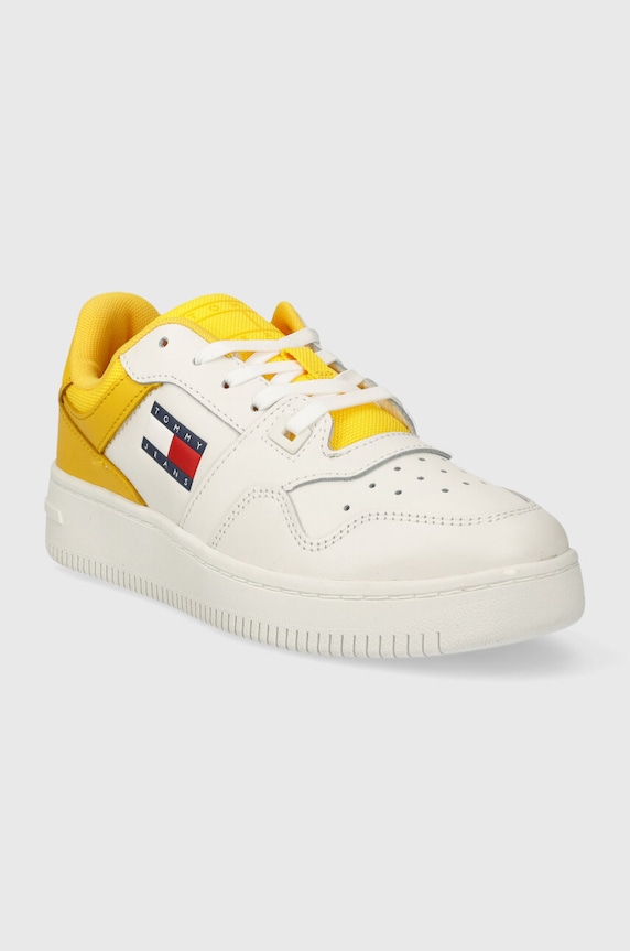 Tommy Jeans sneakers din piele TJW RETRO BASKET ESS EN0EN02505 galben SS25