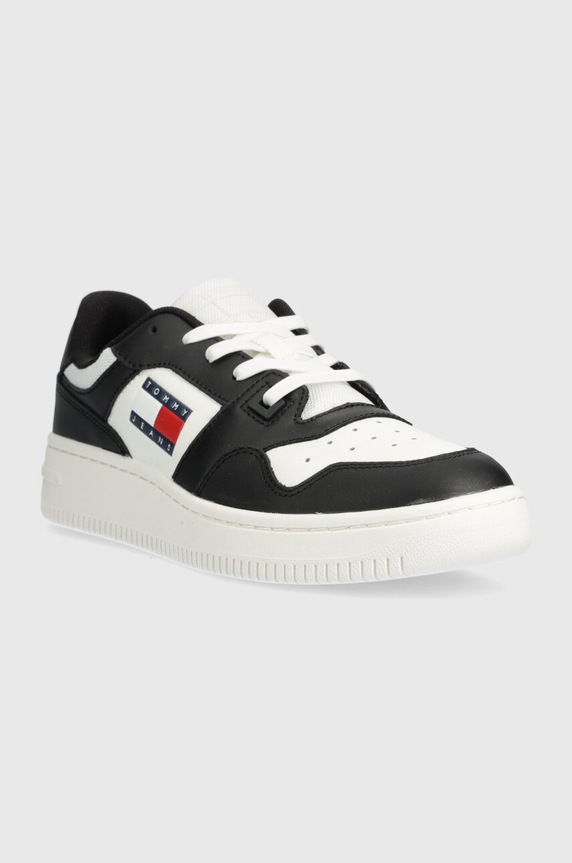 Tommy Jeans sneakersy skórzane TJW RETRO BASKET ESS EN0EN02505 czarny SS25