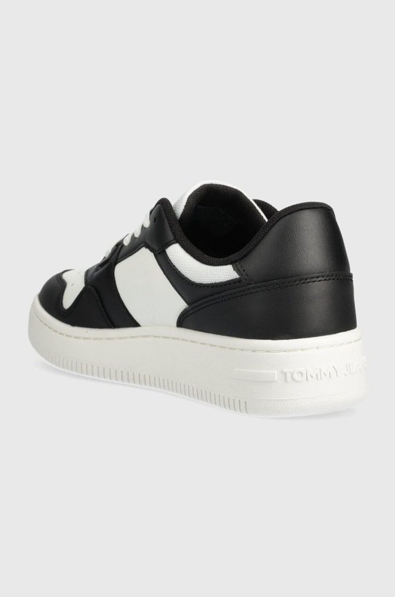 Obuwie Tommy Jeans sneakersy skórzane TJW RETRO BASKET ESS EN0EN02505 czarny