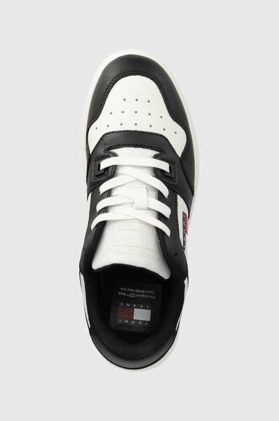 Tommy Jeans sneakersy skórzane TJW RETRO BASKET ESS czarny EN0EN02505