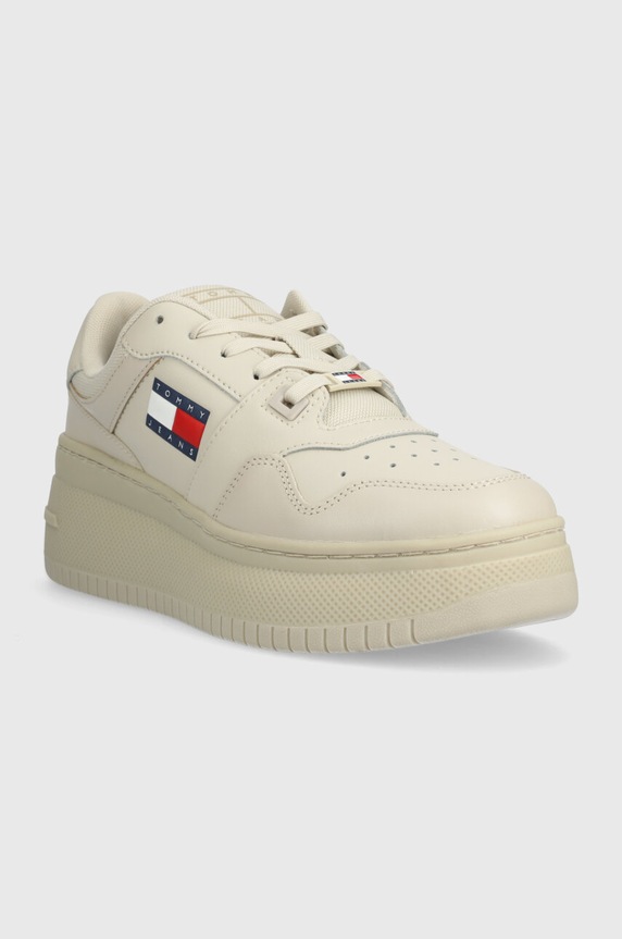 Tommy Jeans sneakers TJW RETRO BASKET FLATFORM ESS EN0EN02506 bej SS25