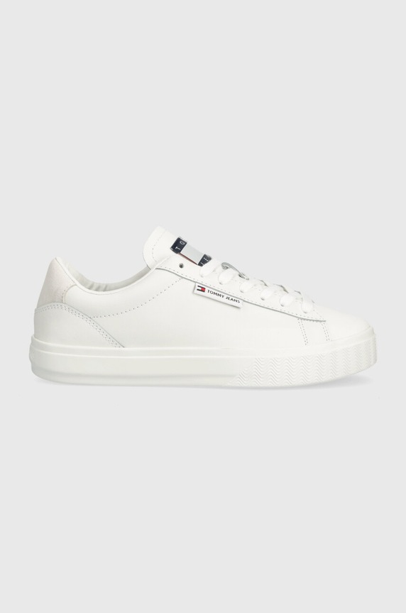 Tommy Jeans sneakers TJW CUPSOLE SNEAKER ESS piele alb EN0EN02508