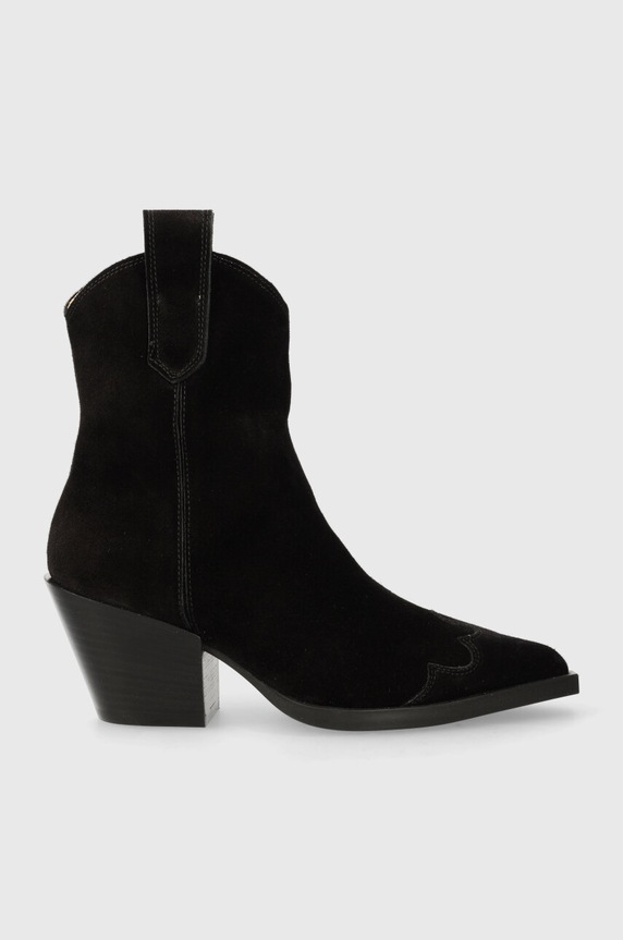 Copenhagen kowbojki zamszowe CPH238 suede słupek czarny CPH238