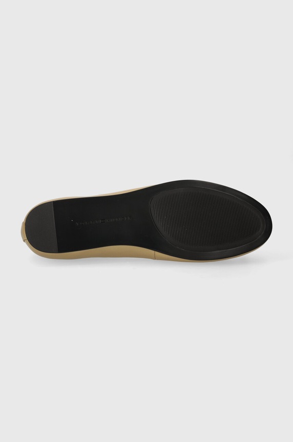 Kožené baleríny Tommy Hilfiger ESSENTIAL GOLDEN BALLERINA FW0FW07865 zlatá