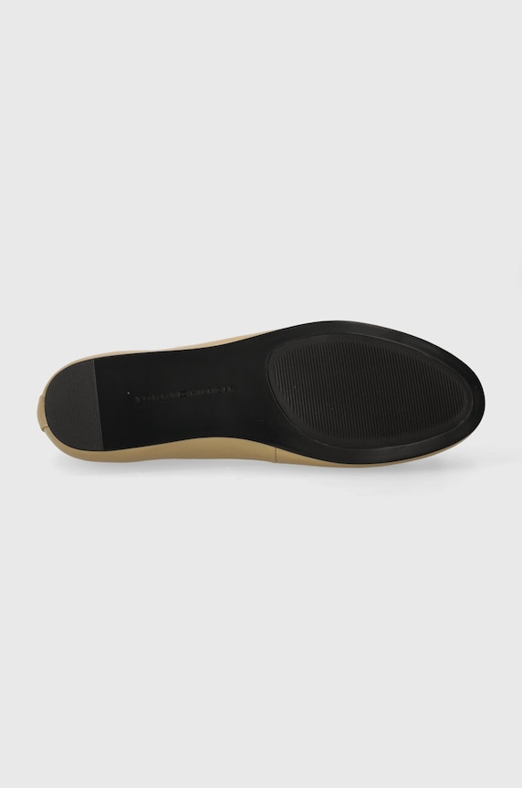 Kožené baleríny Tommy Hilfiger ESSENTIAL GOLDEN BALLERINA FW0FW07865 zlatá