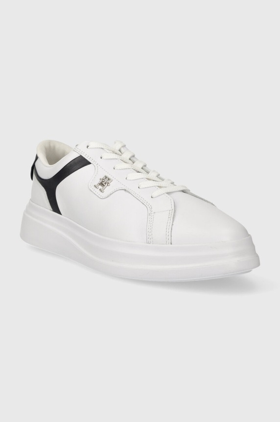Tommy Hilfiger sneakersy skórzane POINTY COURT SNEAKER FW0FW07460 biały SS24