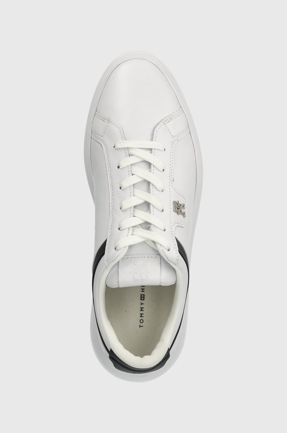 Tommy Hilfiger sneakersy skórzane POINTY COURT SNEAKER biały FW0FW07460
