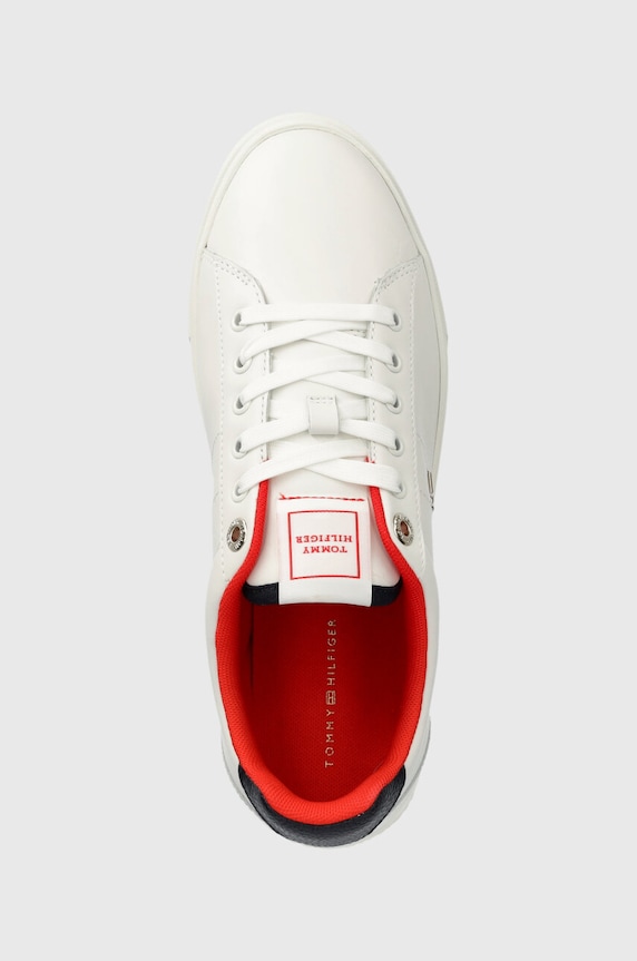 Tommy Hilfiger sneakersy skórzane ESSENTIAL ELEVATED COURT SNEAKER biały FW0FW07685