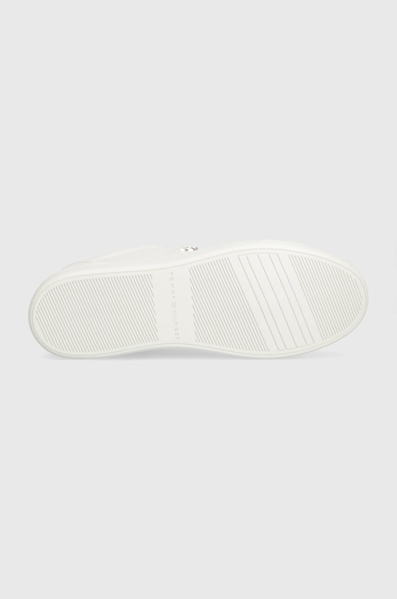 Tommy Hilfiger sneakersy skórzane ESSENTIAL ELEVATED COURT SNEAKER FW0FW07685 biały
