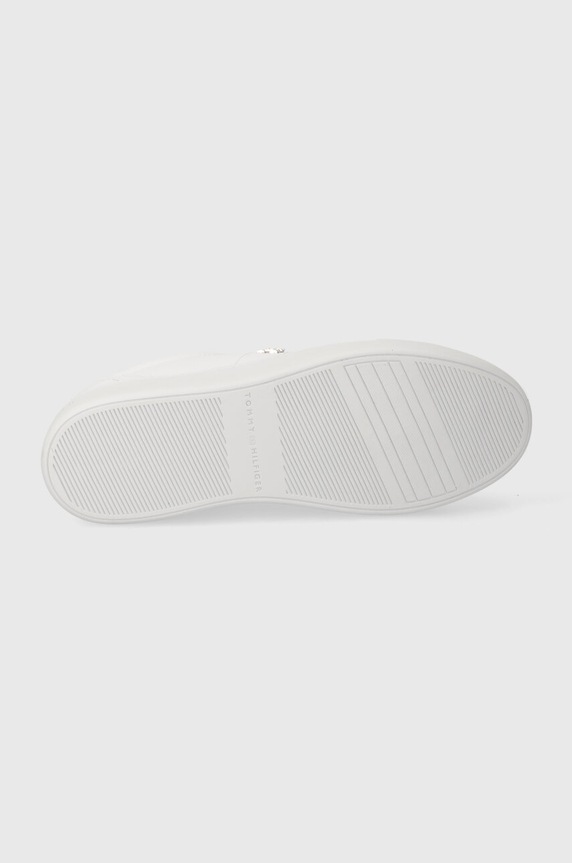 Tommy Hilfiger sneakersy skórzane ESSENTIAL ELEVATED COURT SNEAKER FW0FW07685 biały