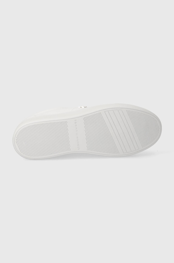 Tommy Hilfiger sneakersy skórzane ESSENTIAL ELEVATED COURT SNEAKER FW0FW07685 biały