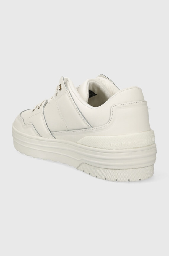 Boty Kožené tenisky Tommy Hilfiger TH BASKET SNEAKER LO FW0FW07756 bílá